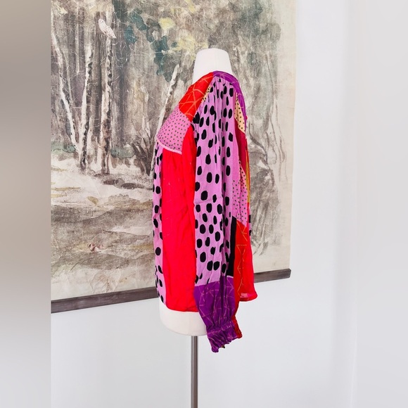 Anthropologie Bl-nk London Miranda Peasant Blouse Size Medium $128 - Picture 6 of 15